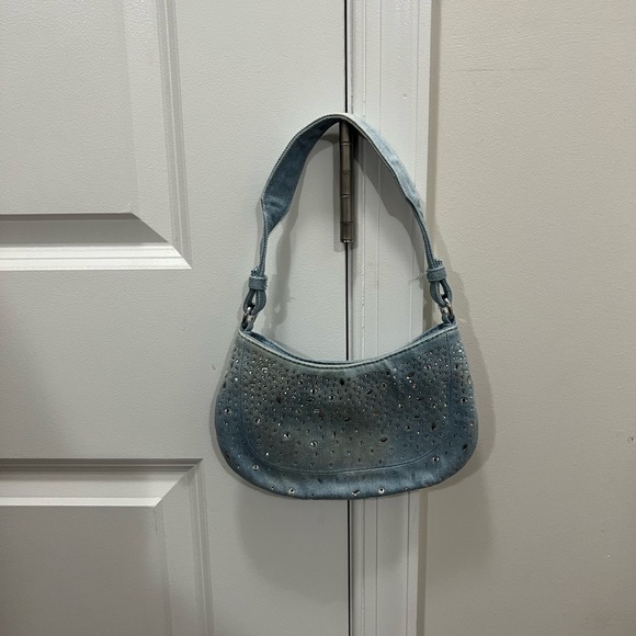 Simon Miller Blue Denim Crystal Mini Sasi Shoulder Bag $375 - Picture 8 of 8
